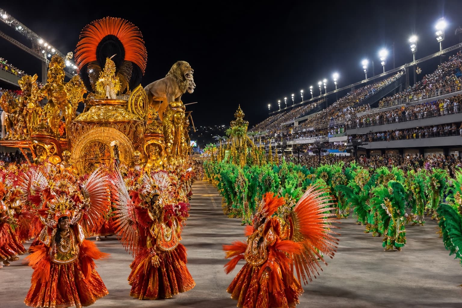 Desfile de Carnaval en el Sambódromo de Río de Janeiro